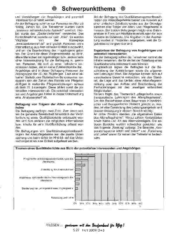 Vorschauseite 2: Die zukünftige Relevanz von Qualitätsberichten in Altenheimen