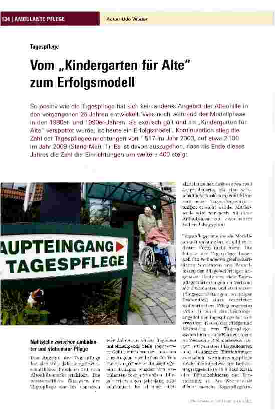 Vorschauseite 1: Vom Kindergarten für Alte zum Erfolgsmodell