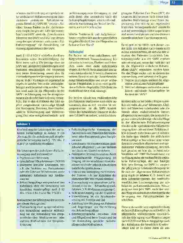 Vorschauseite 2: Die Rolle der Palliativpflege in der SAPV