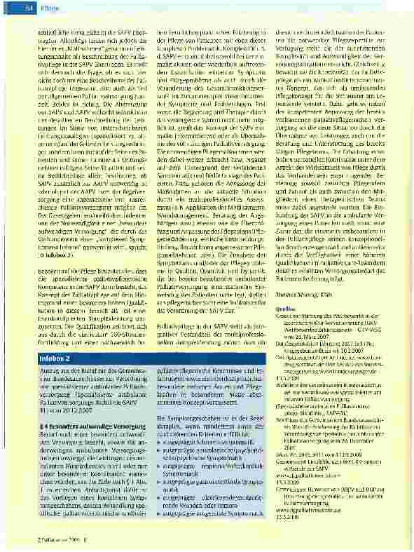 Vorschauseite 3: Die Rolle der Palliativpflege in der SAPV