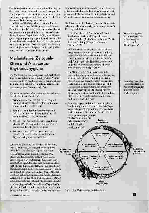 Vorschauseite 2: Rhythmik und Heilkunst: Der Jahreskreis