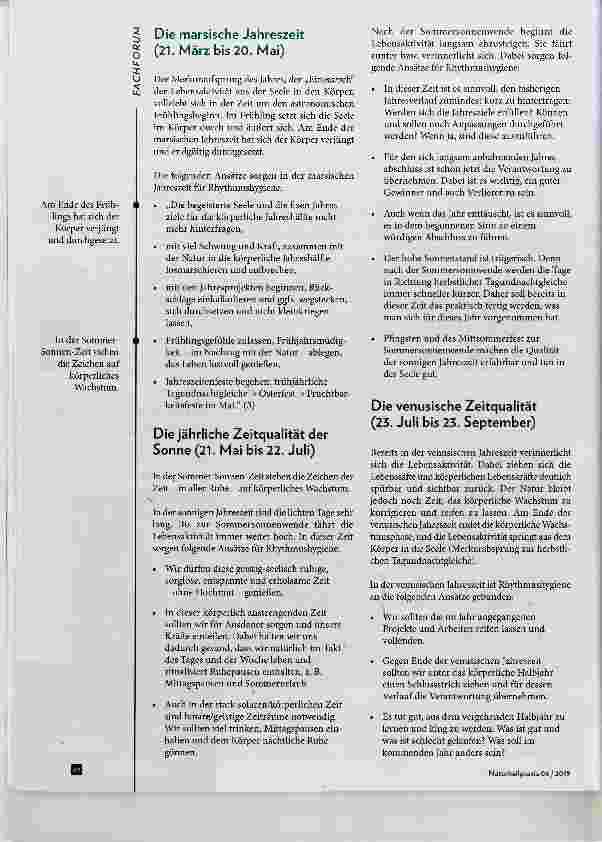 Vorschauseite 5: Rhythmik und Heilkunst: Der Jahreskreis