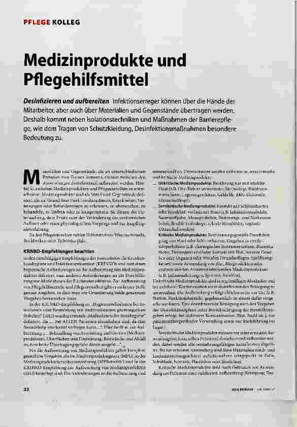 Vorschauseite 1: Medizinprodukte und Pflegehilfsmittel