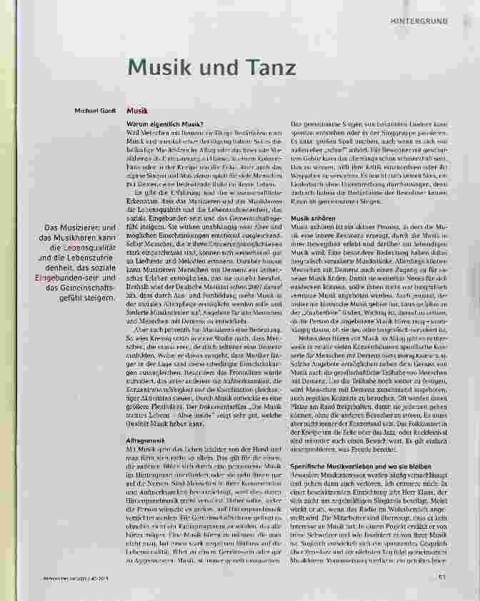 Vorschauseite 1: Musik und Tanz