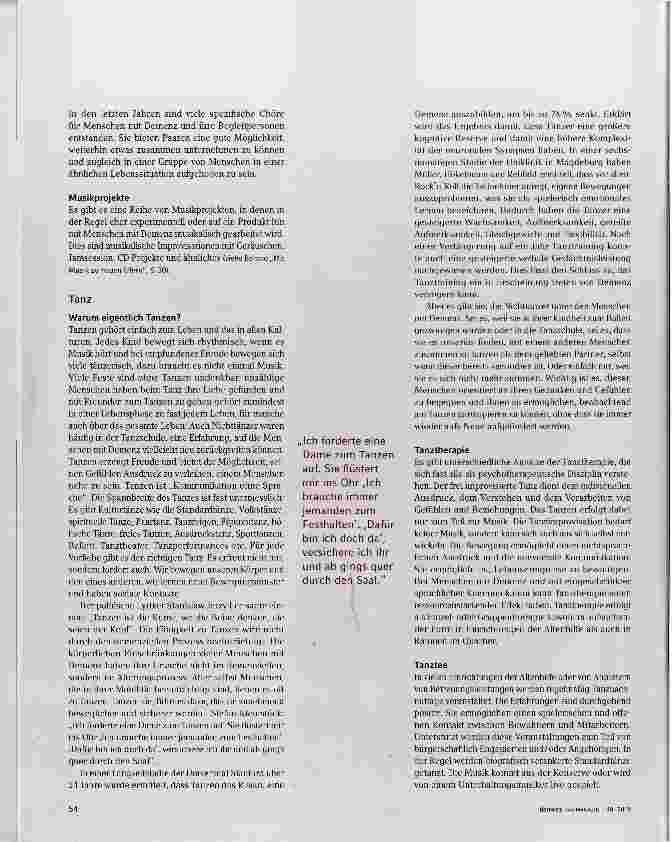 Vorschauseite 3: Musik und Tanz