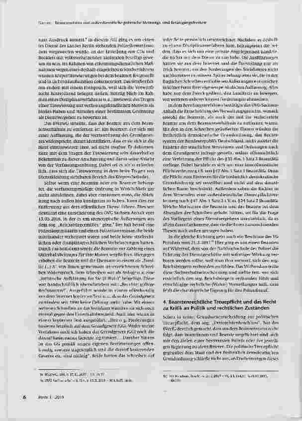 Vorschauseite 3: Beamtenstatus und außerdienstliche politische Meinungsund Betätigungsfreiheit