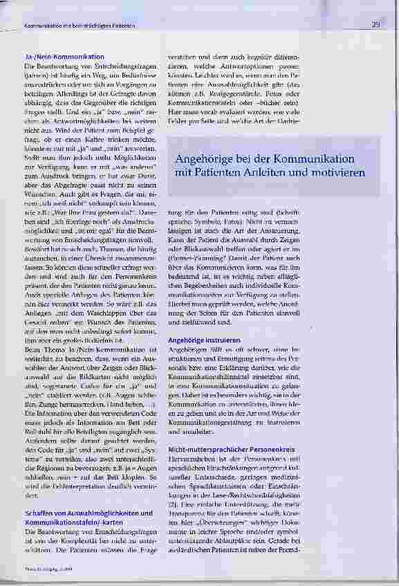 Vorschauseite 3: Kommunikation mit beeinträchtigten Patienten