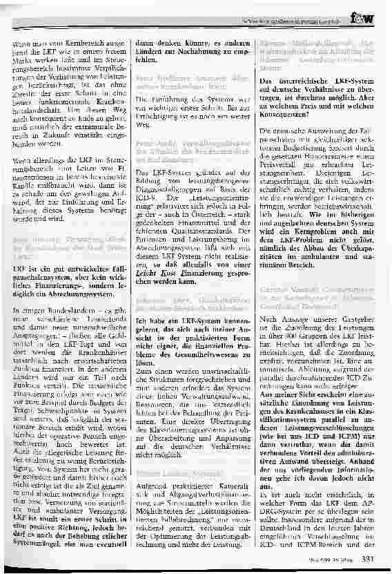 Vorschauseite 2: Die österreichische Leistungsorientierte Krankenanstaltenfinanzierung (LKF)