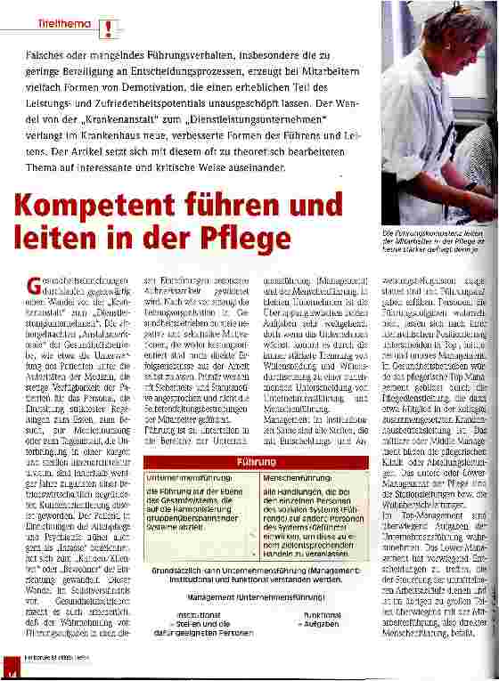 Vorschauseite 1: Kompetent führen und leiten in der Pflege