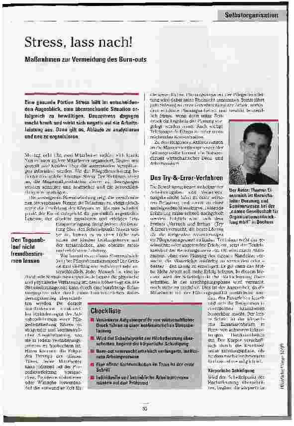 Vorschauseite 1: Stress, lass nach!