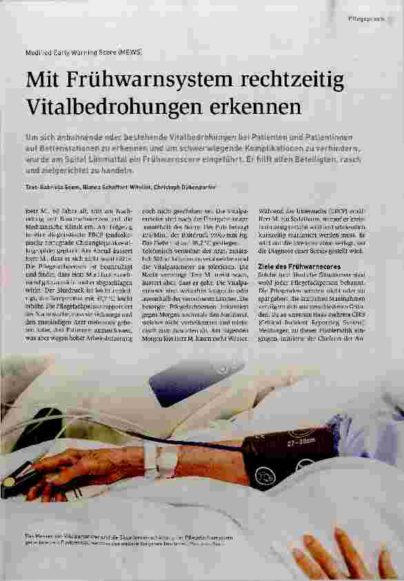 Vorschauseite 1: Mit Frühwarnsystem rechtzeitig Vitalbedrohungen erkennen
