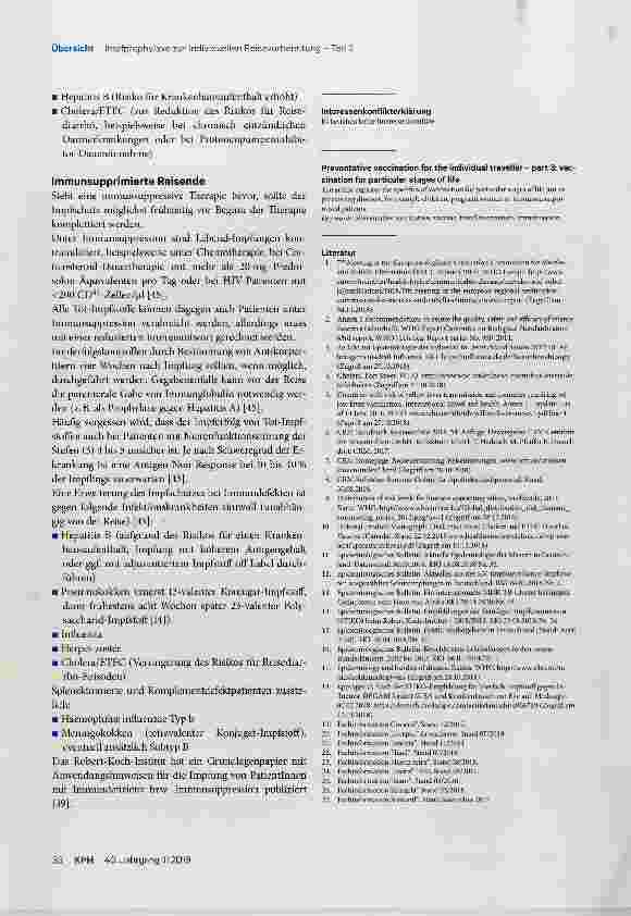 Vorschauseite 3: Impfprophylaxe zur individuellen Reisevorbereitung Teil 3: Impfungen von Reisenden in besonderen Lebenssituationen