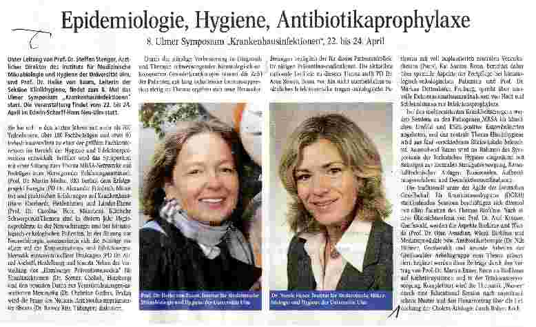 Vorschauseite 1: Epidemiologie, Hygiene, Antibiotikaprophylaxe