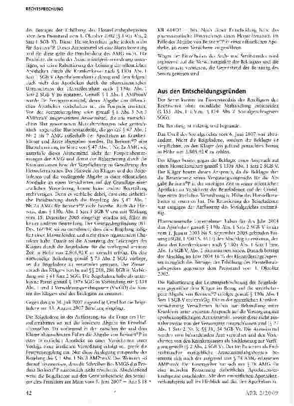 Vorschauseite 3: Herstellerrabatt ist auch für Blutplasma von Apotheken zu gewähren und von Pharmaunternehmen an diese zu erstatten