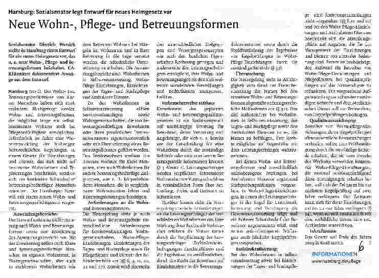 Vorschauseite 1: Neue Wohn-, Pflegeund Betreuungsformen