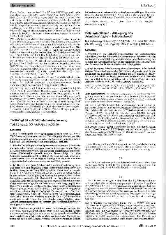 Vorschauseite 1: Tariffähigkeit - Arbeitnehmerüberlassung