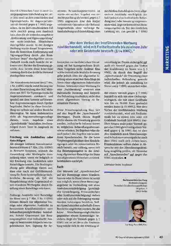 Vorschauseite 3: Können Krankenhäuser auf Sprechstunden hinweisen?