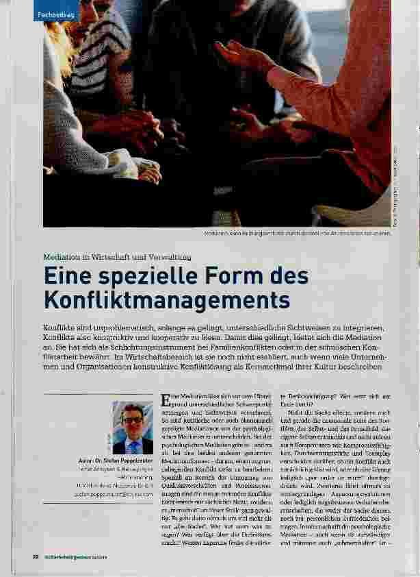 Vorschauseite 1: Eine spezielle Form des Konfliktmanagements