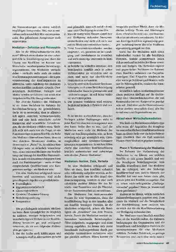 Vorschauseite 2: Eine spezielle Form des Konfliktmanagements