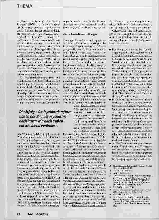 Vorschauseite 2: Psychische Erkrankungen: Reformbedarf im Versorgungssystem Was ist heute nötig?