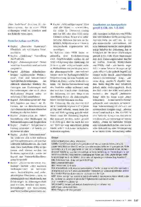 Vorschauseite 2: PSURs - Instrument der Pharmakovigilanz und Sicherheitsgewinn für den Patienten