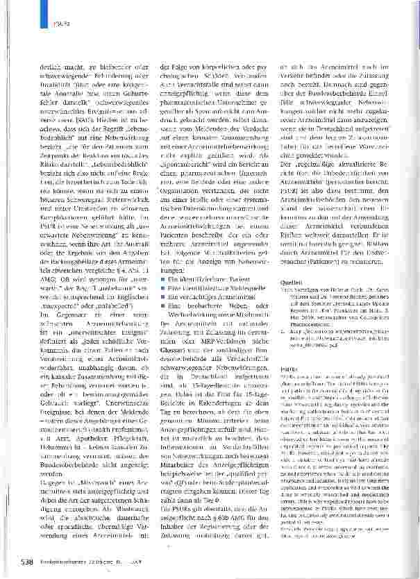Vorschauseite 3: PSURs - Instrument der Pharmakovigilanz und Sicherheitsgewinn für den Patienten