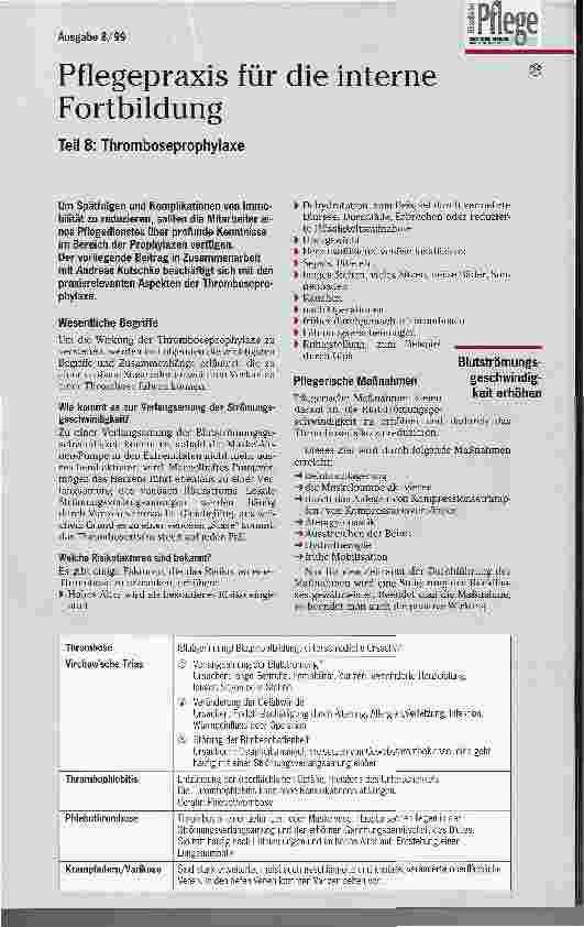 Vorschauseite 1: Pflegepraxis für die interne Fortbildung