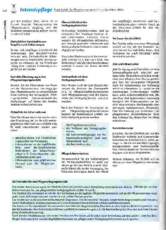 Vorschauseite 2: Der Pflegeverlegungsbericht als Qualitätsproblem