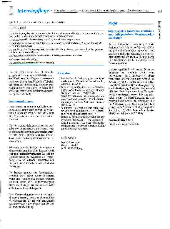 Vorschauseite 5: Der Pflegeverlegungsbericht als Qualitätsproblem