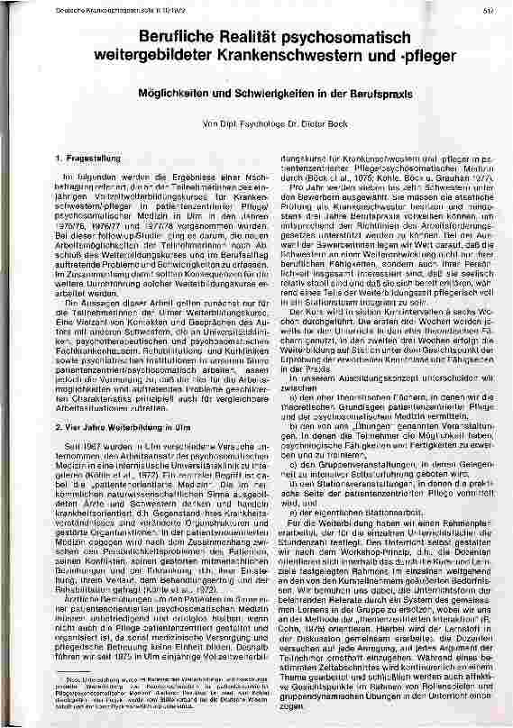 Vorschauseite 2: Die Krankenschwester und der Krankenpfleger in der klinischen Psychosomatik