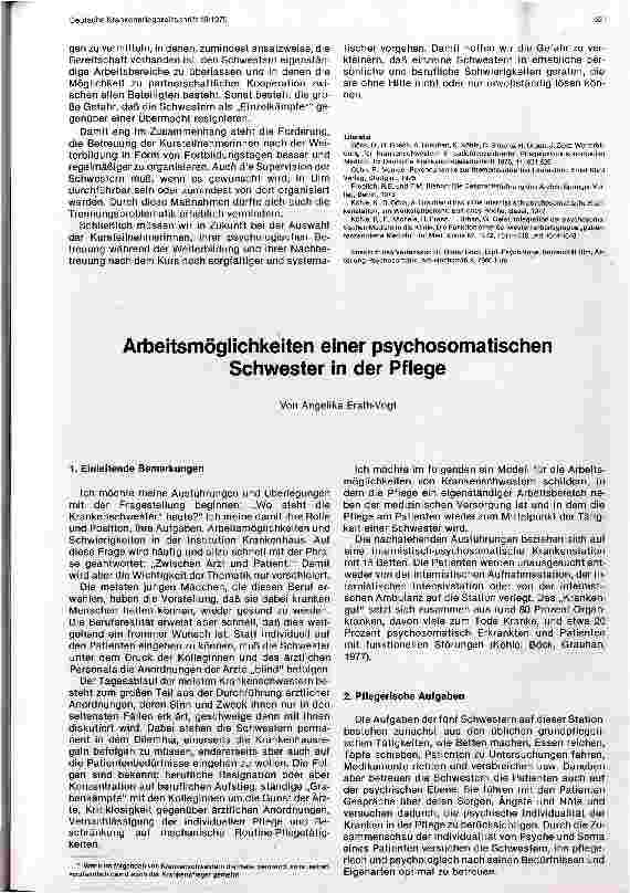 Vorschauseite 6: Die Krankenschwester und der Krankenpfleger in der klinischen Psychosomatik