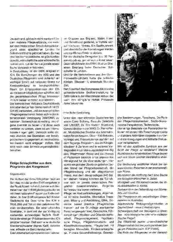 Vorschauseite 2: Der politischen Bedeutung eine Stimme 100 Jahre Internationaler Pflegerat