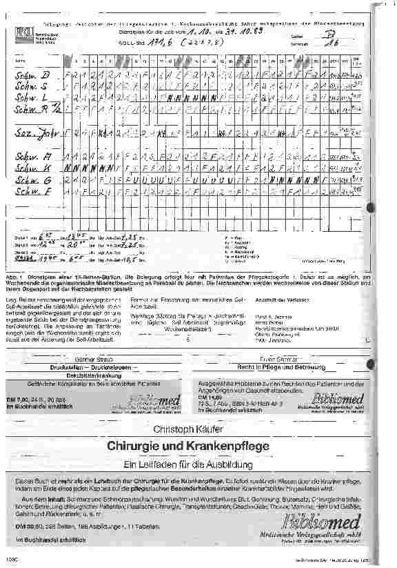 Vorschauseite 2: Dienstzeitenregelung des pflegerischen Bereichs bei der 38,5-Stunden- Woche
