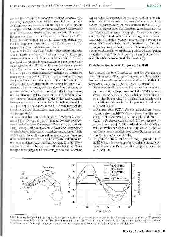 Vorschauseite 4: RPMS als Stimulationsmethode zur Rehabilitation sensomotorischer Defizite an Arm und Hand als Folge von zerebralen Läsionen