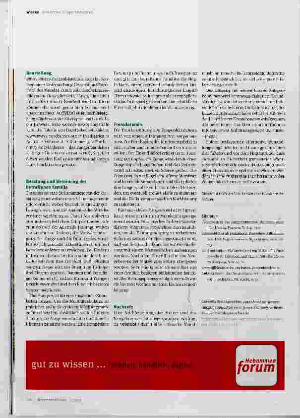 Vorschauseite 4: Die Zunge muss beweglich sein