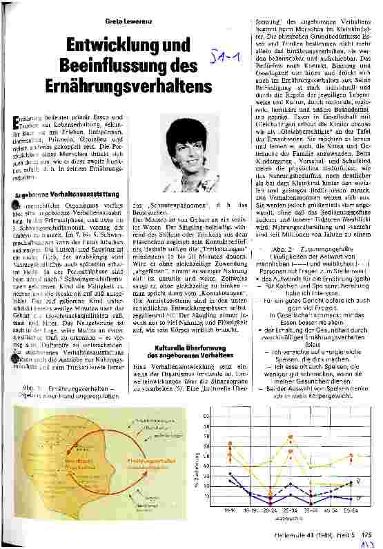 Vorschauseite 1: Entwicklung und Beeinflussung des Ernährungsverhaltens