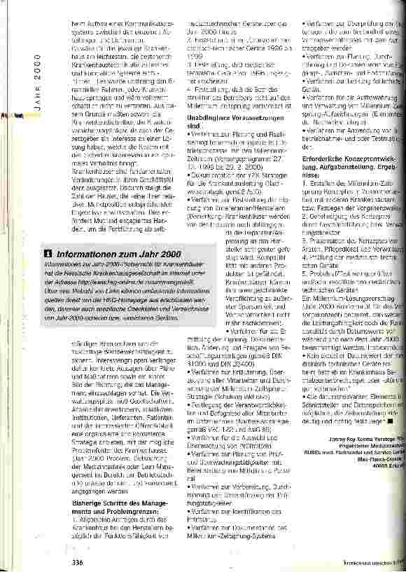 Vorschauseite 4: Neujahr 2000 - Kopf in den Sand? Höchste Eisenbahn für Umstellungs-Konzepte