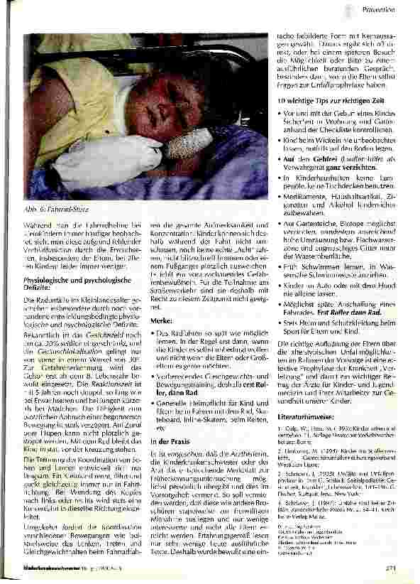 Vorschauseite 5: Kinderunfälle Usachen und Tips zur Prävention