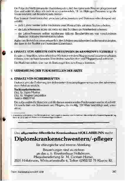 Vorschauseite 4: Alltag der Krankenschwestern - Rehabilitation des Schwestern-Berufes