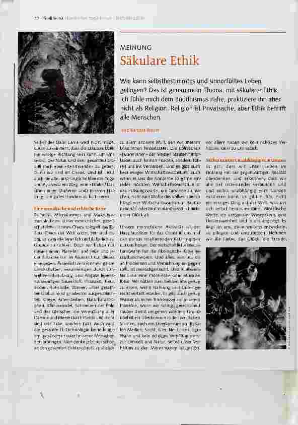 Vorschauseite 1: Säkulare Ethik