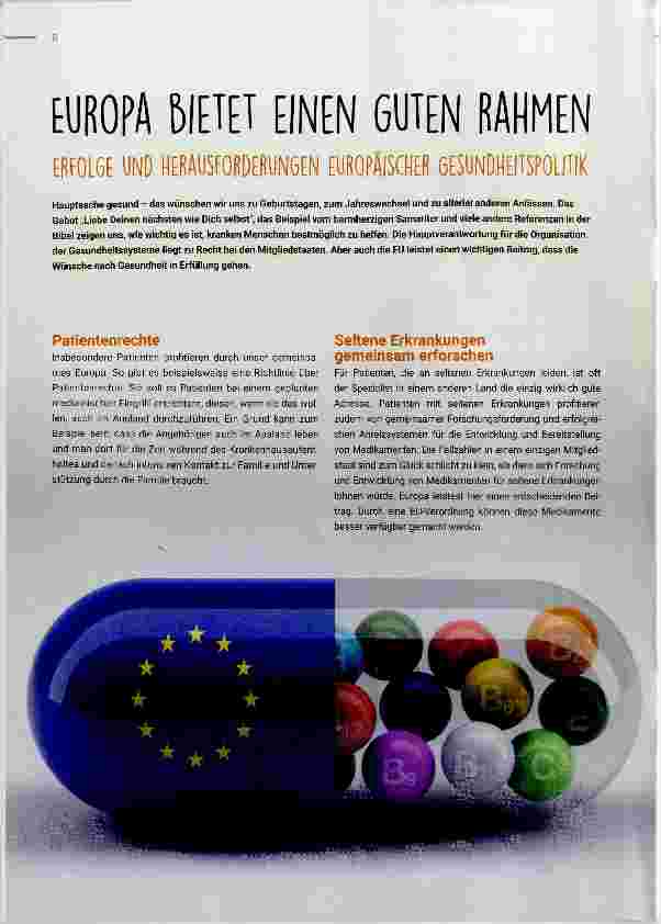 Vorschauseite 1: EUROPA BIETET EINEN GUTEN RAHMEN