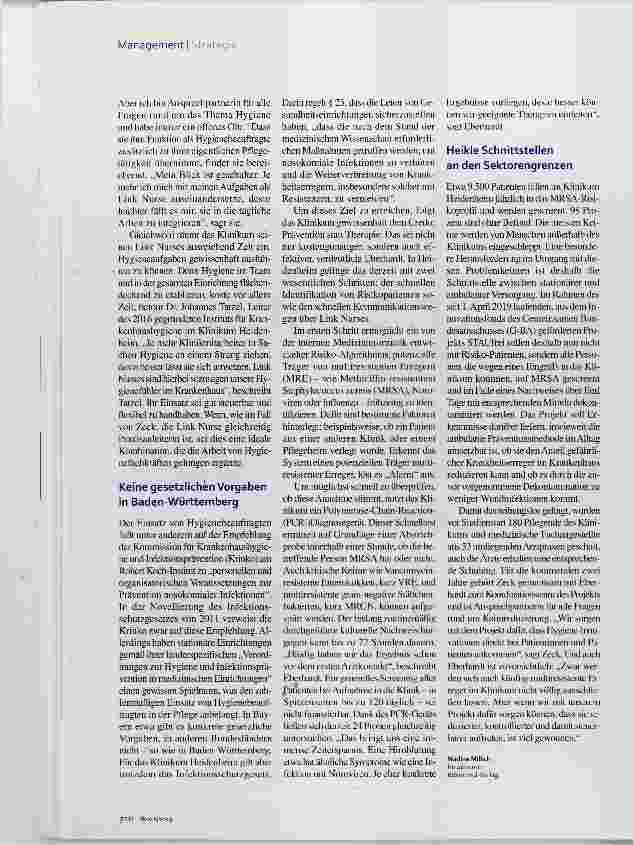 Vorschauseite 3: Hygienebeauftragte in der Pflege Link Nurses als wertvolle Multiplikatoren