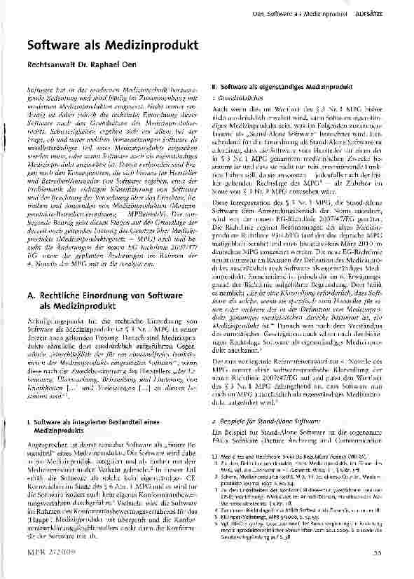 Vorschauseite 1: Software als Medizinprodukt