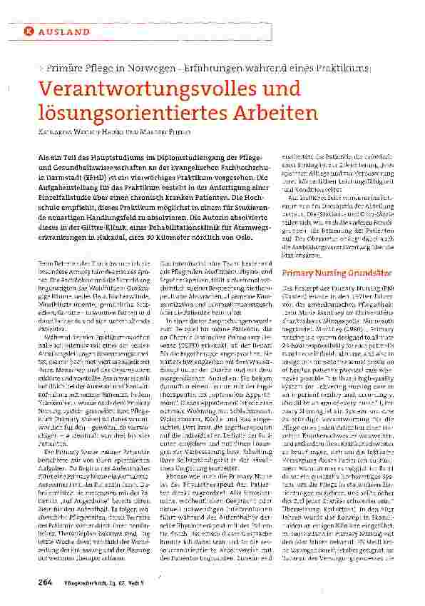 Vorschauseite 1: Verantwortungsvolles und lösungsorientiertes Arbeiten