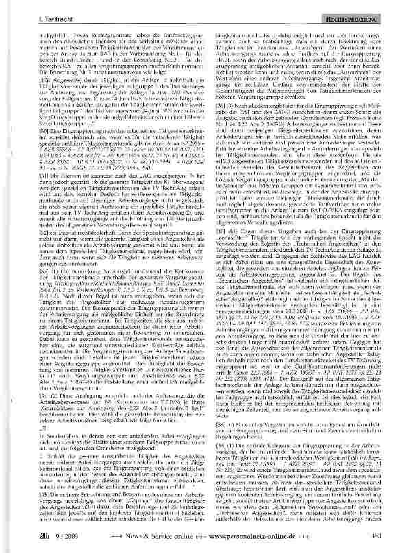 Vorschauseite 3: Eingruppierung bei Mischtätigkeiten -Spezialitätsgrundsatz - Technische Angestellte i.S.d. Anlage 1a zum BAT-O/VKA