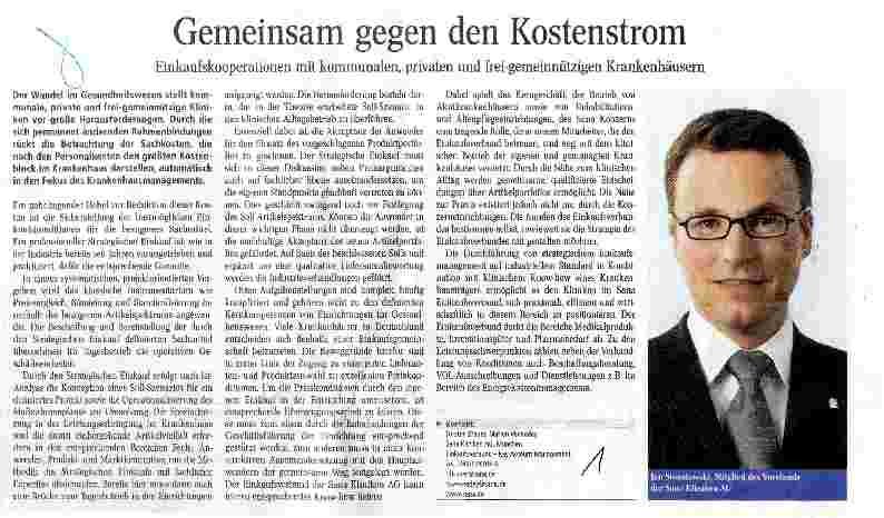Vorschauseite 1: Gemeinsam gegen den Kostenstrom