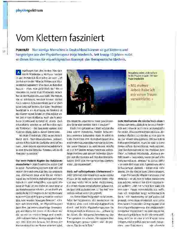 Vorschauseite 1: Vom Klettern fasziniert