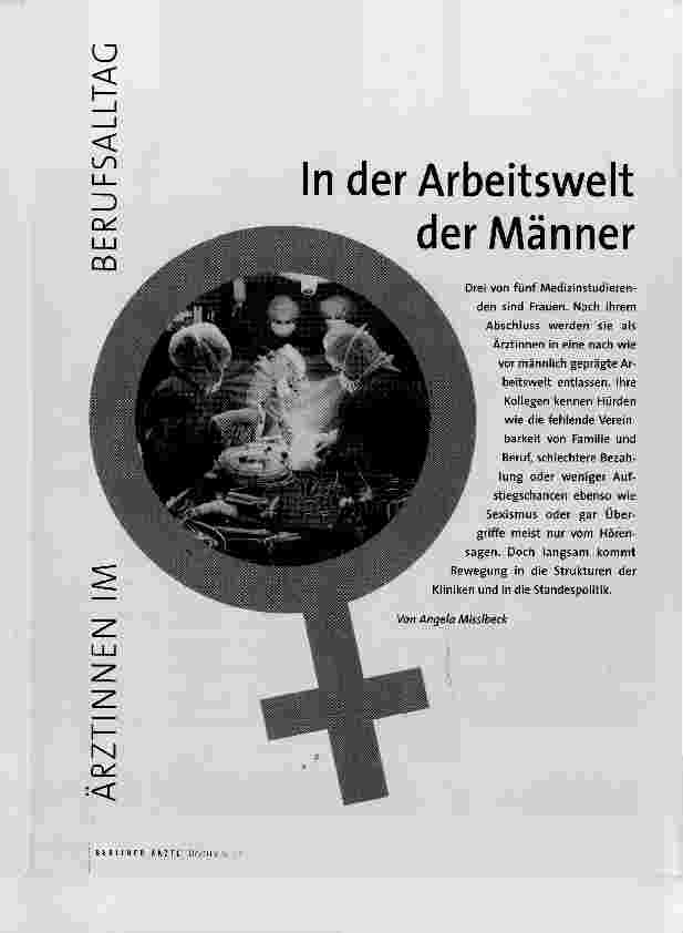 Vorschauseite 1: In der Arbeitswelt der Männer