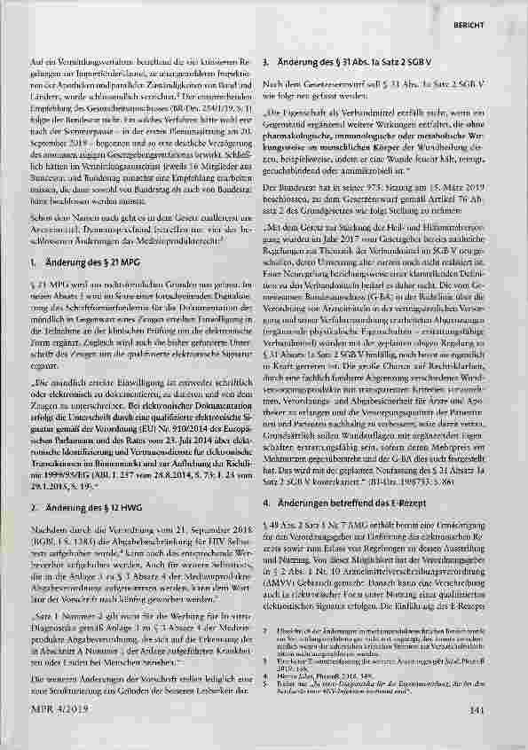 Vorschauseite 2: Änderungen des Medizinprodukterechts durch das GSAV (Gesetz für mehr Sicherheit in der Arzneimittelversorgung) Ein beachtenswerter Nebenschauplatz