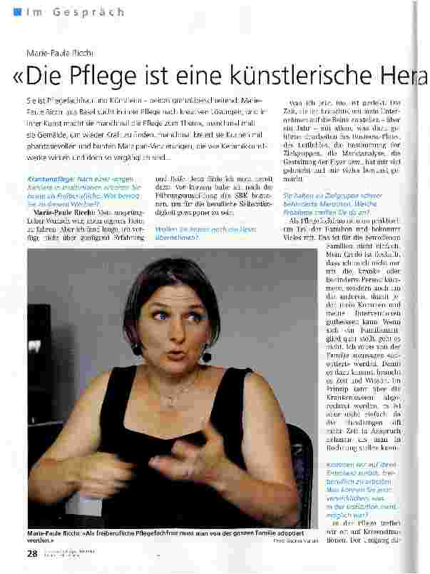 Vorschauseite 1: Die Pflege ist eine künstlerische Herausforderung